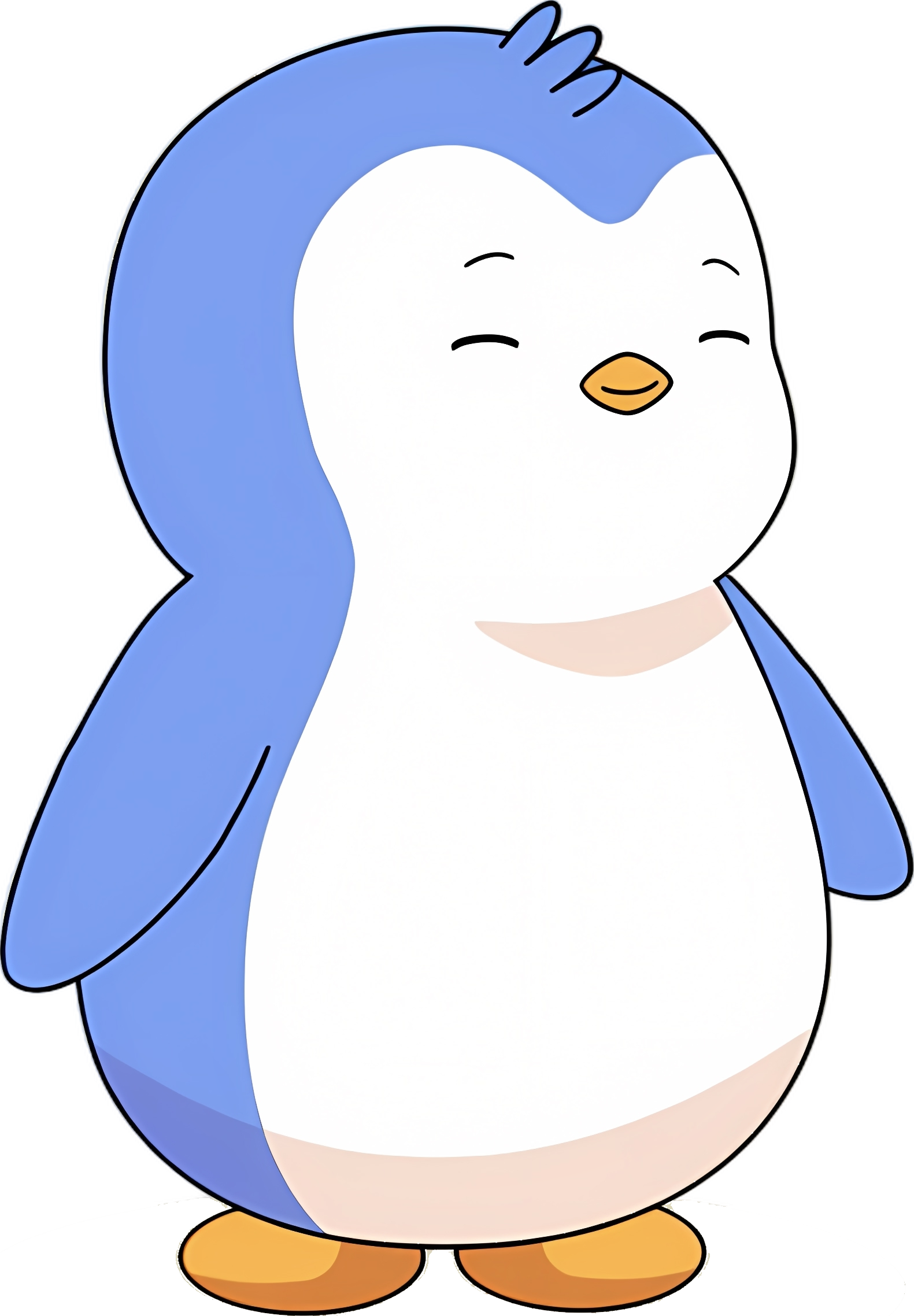 Pengu standing towards Polly